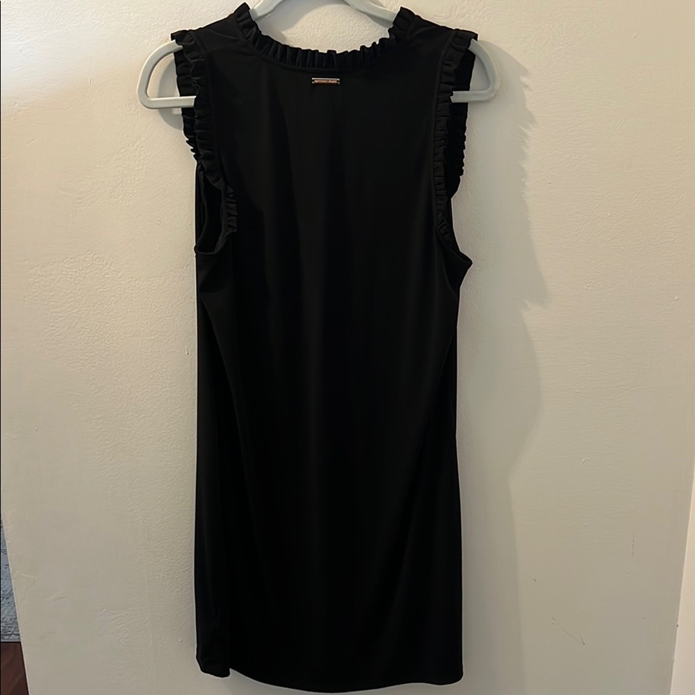 MICHAEL Michael Kors Black Shift Dress with Ruffle Details - Picture 6 of 6